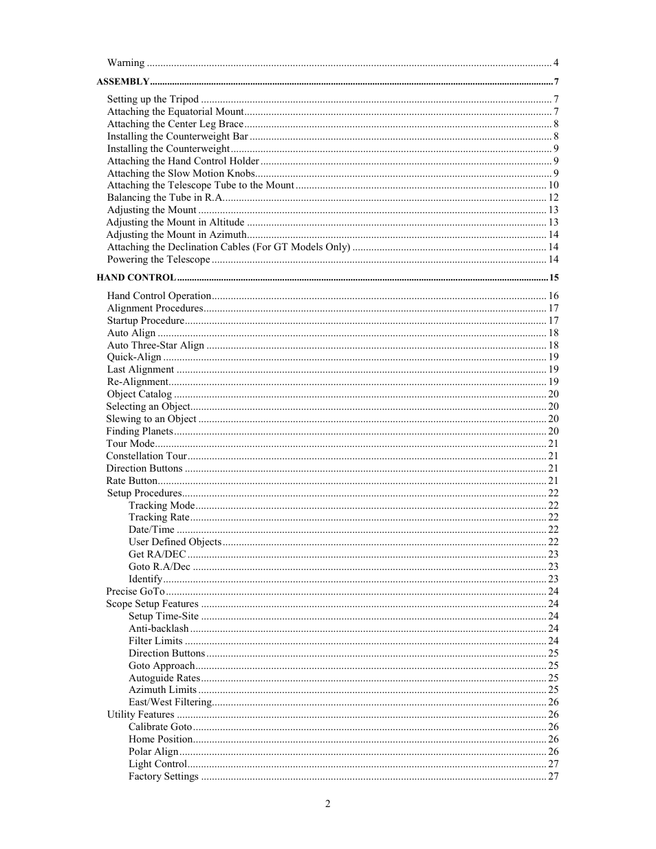 Celestron Advanced Series C6-R User Manual | Page 2 / 69