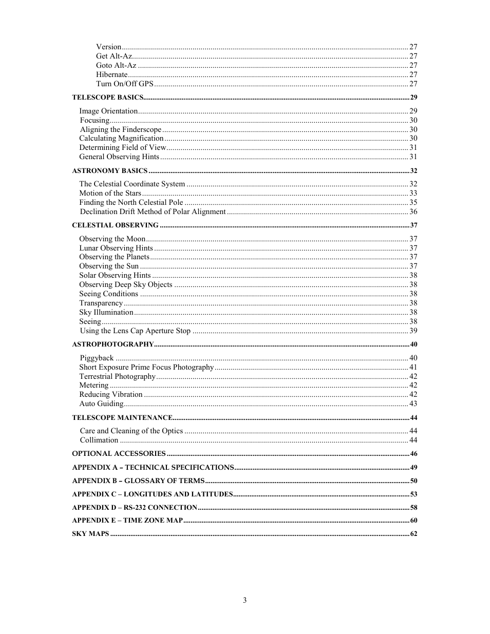 Celestron Advanced Series C6-R User Manual | Page 3 / 69