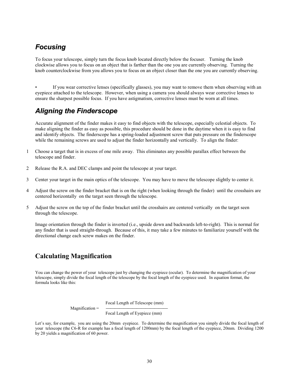 Celestron Advanced Series C6-R User Manual | Page 30 / 69