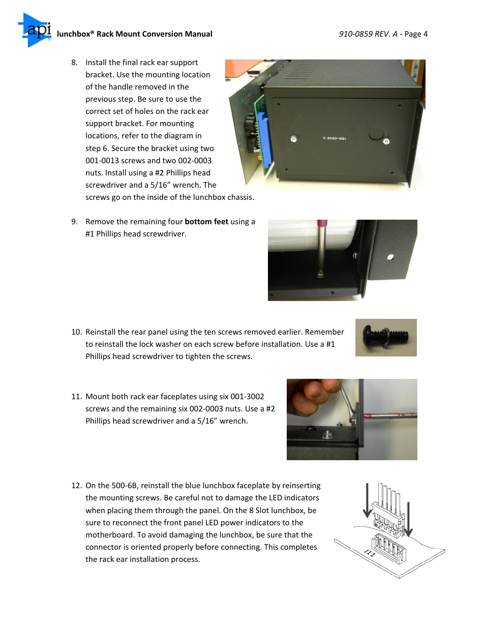API Audio Rack Ears for the lunchbox User Manual | Page 4 / 4