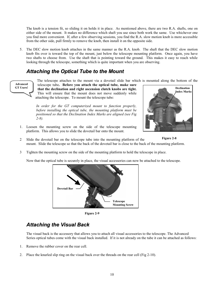 Celestron Advanced Series C5-S User Manual | Page 10 / 72