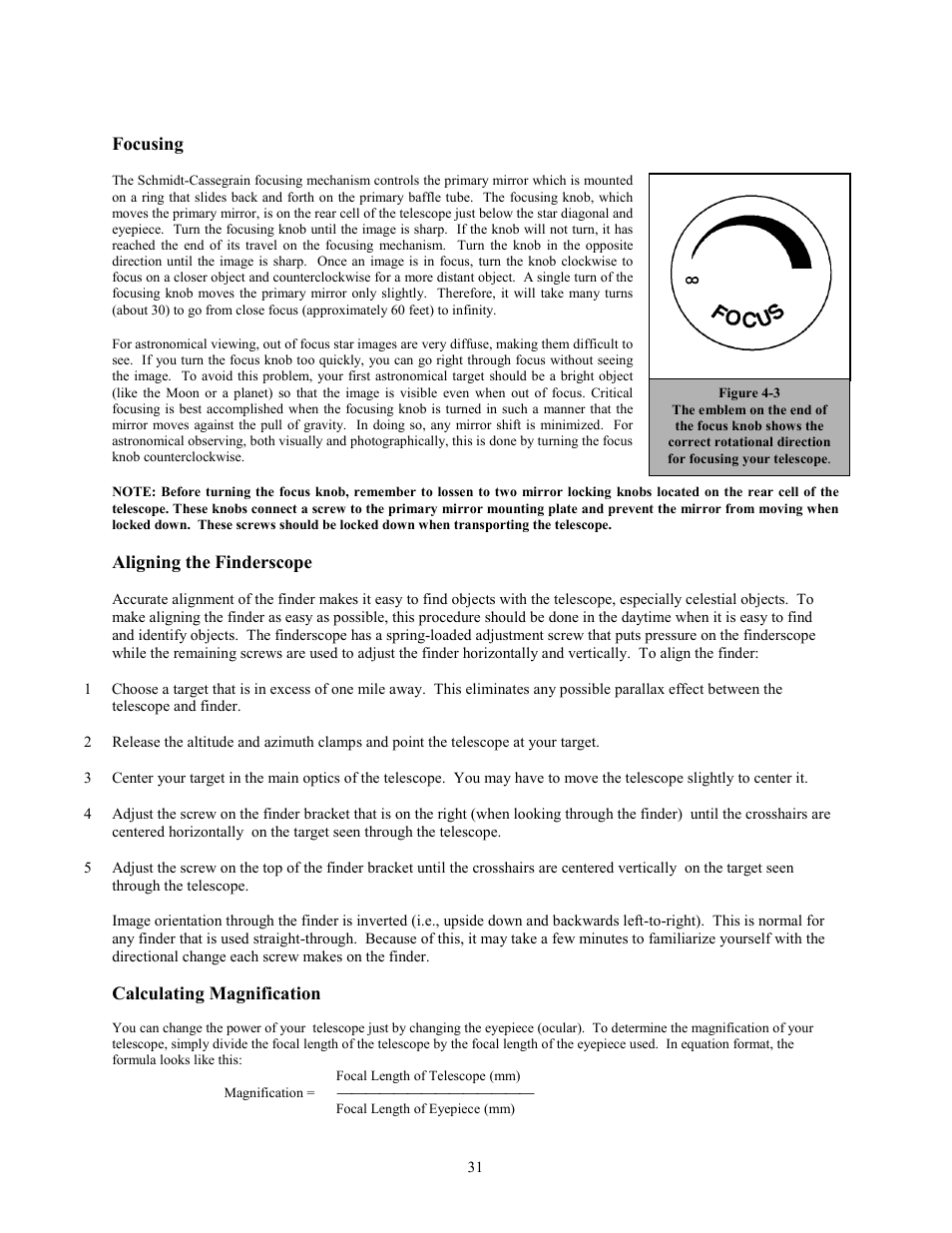 Celestron Advanced Series C5-S User Manual | Page 31 / 72