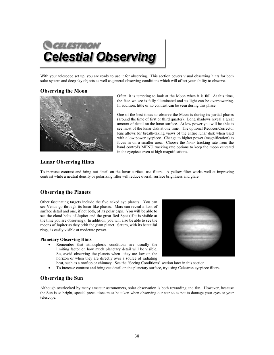 Celestron Advanced Series C5-S User Manual | Page 38 / 72