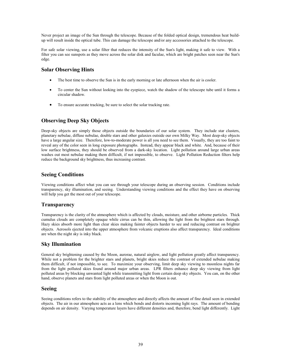 Celestron Advanced Series C5-S User Manual | Page 39 / 72