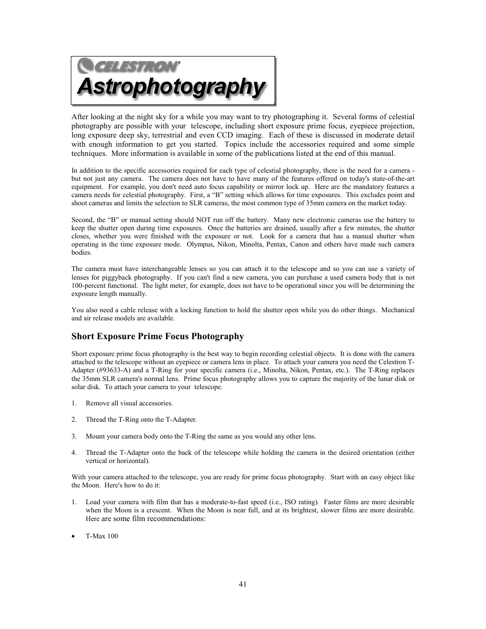 Celestron Advanced Series C5-S User Manual | Page 41 / 72