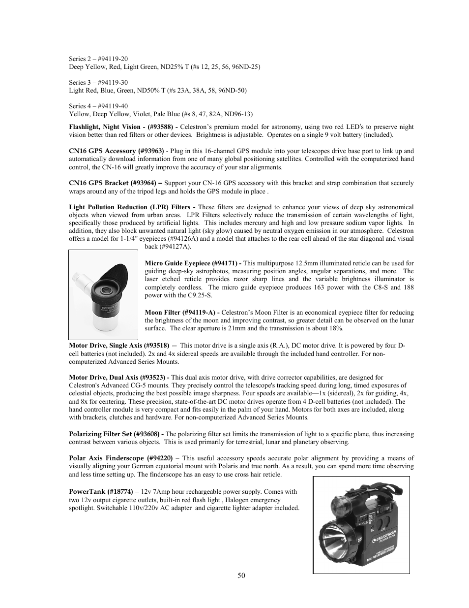 Celestron Advanced Series C5-S User Manual | Page 50 / 72