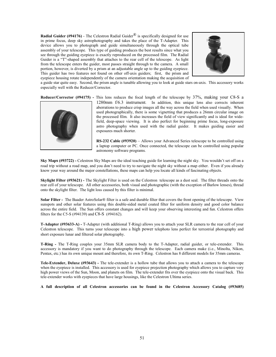 Celestron Advanced Series C5-S User Manual | Page 51 / 72