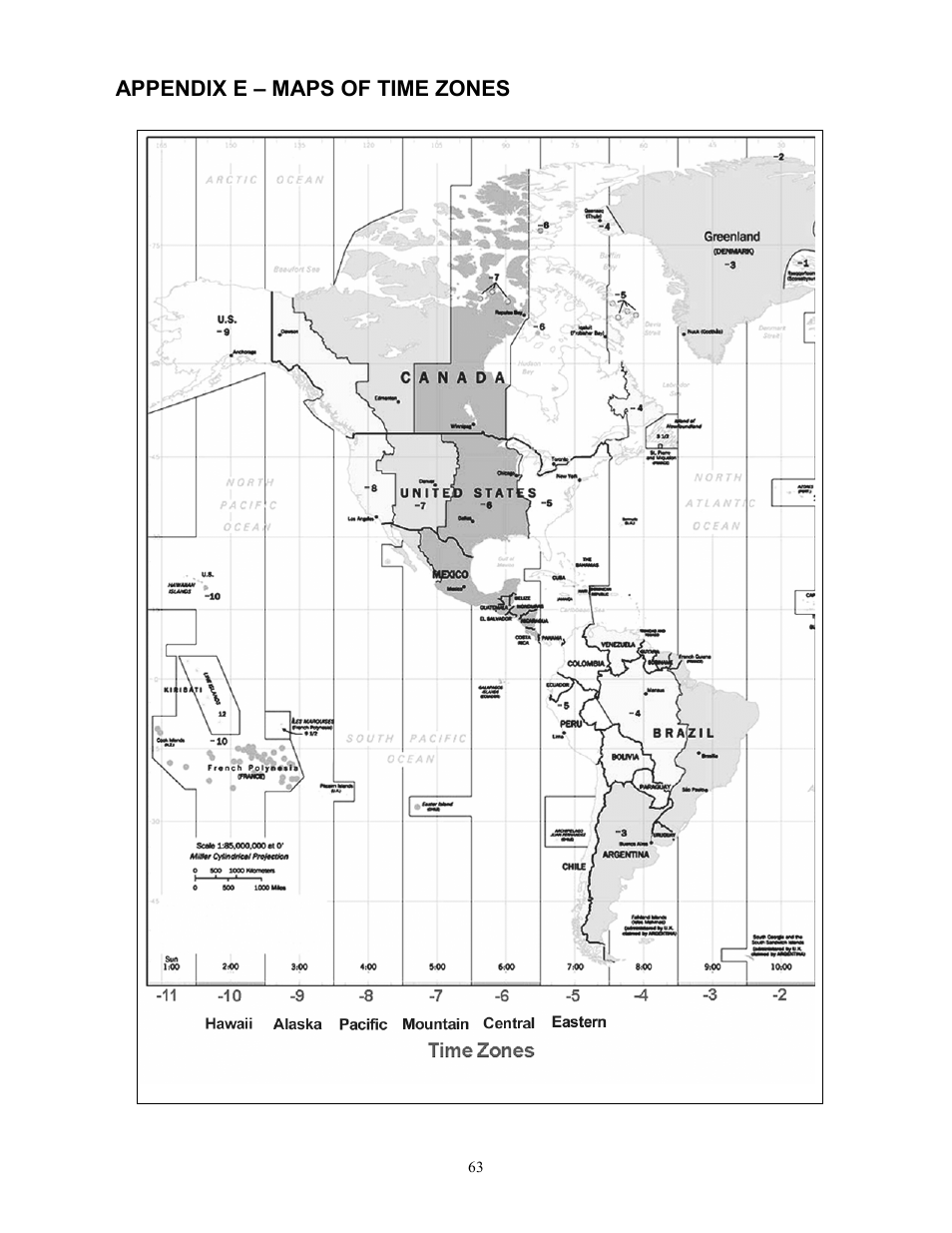 Appendix e – maps of time zones | Celestron Advanced Series C5-S User Manual | Page 63 / 72