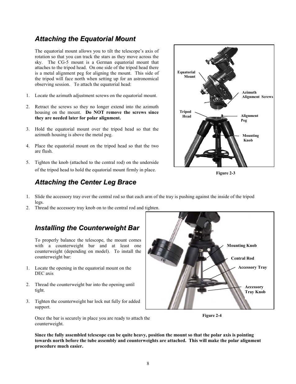 Celestron Advanced Series C5-S User Manual | Page 8 / 72