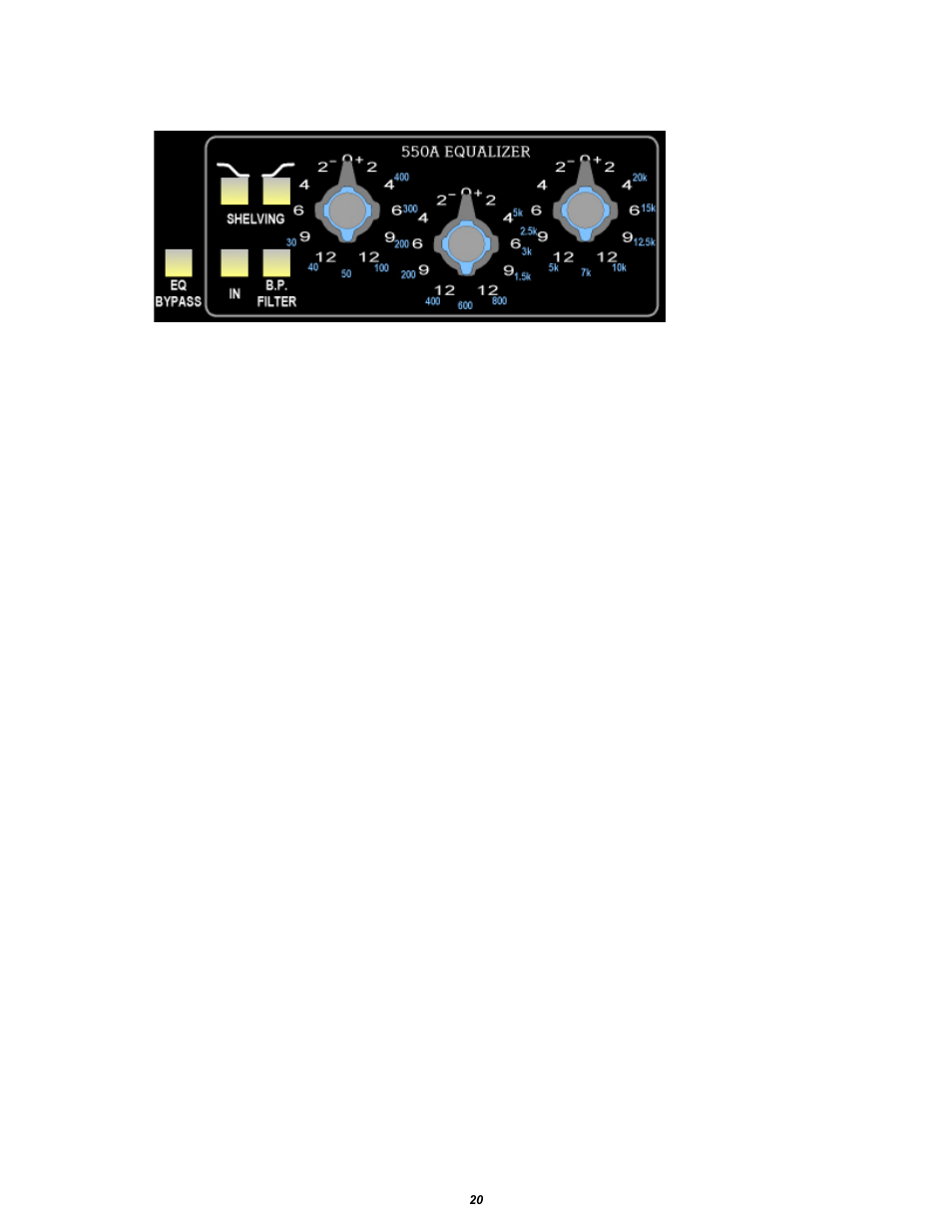 0 spectral processing: 550a equalizer, 1 550a equalizer overview and features | API Audio The Channel Strip User Manual | Page 21 / 34