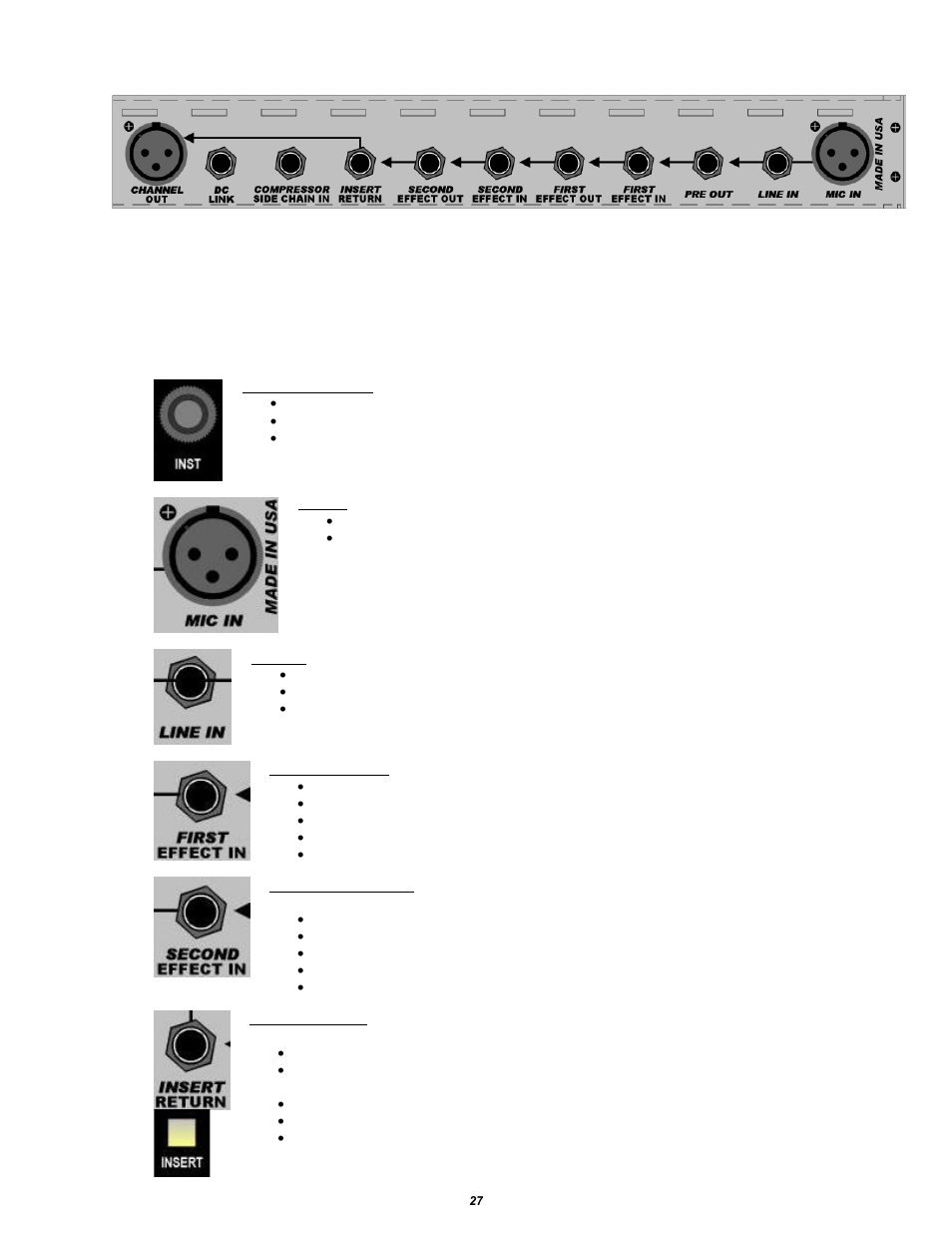 0 rear panel interface, 1 audio path inputs | API Audio The Channel Strip User Manual | Page 28 / 34