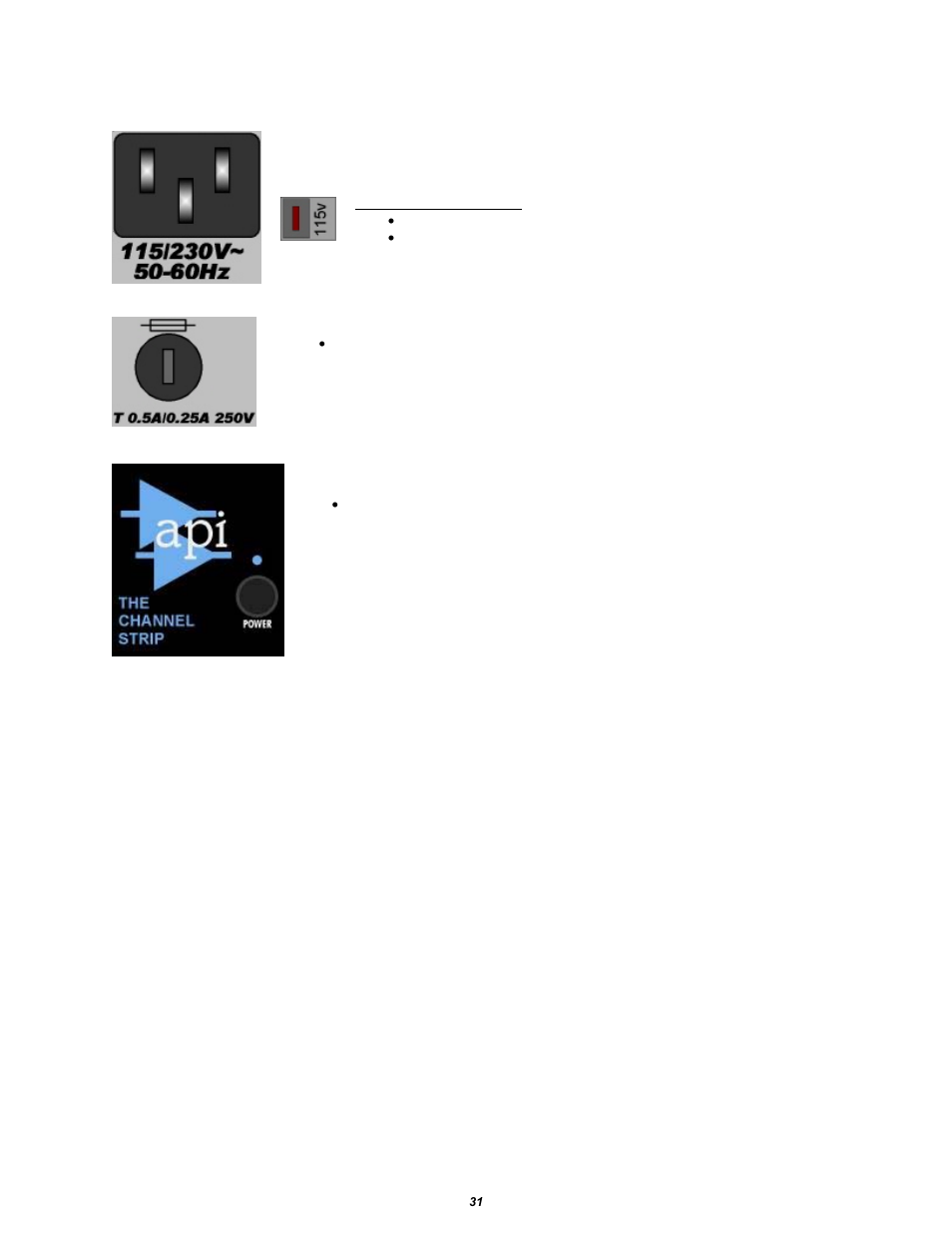 0 ac power | API Audio The Channel Strip User Manual | Page 32 / 34