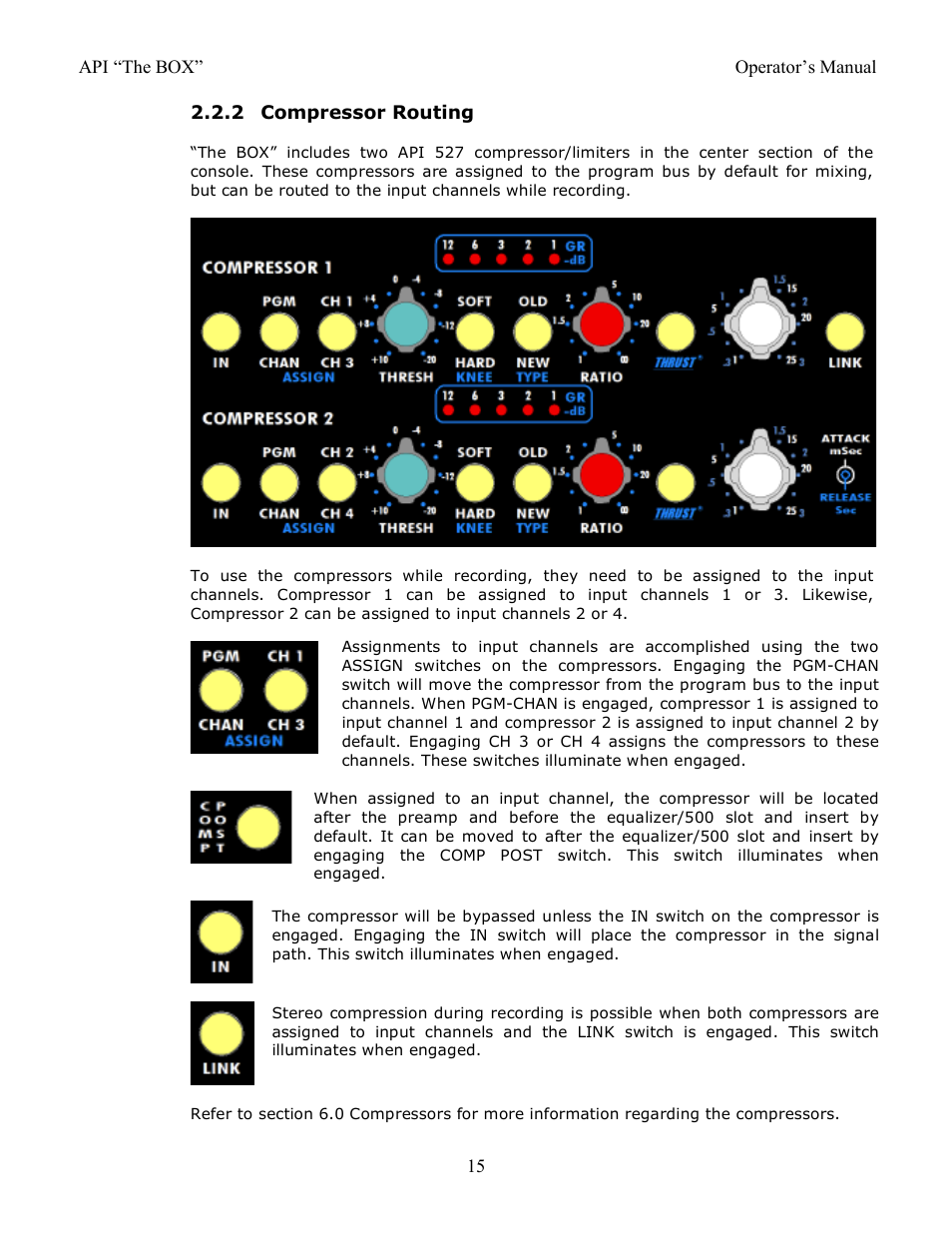 2 compressor routing | API Audio THE BOX User Manual | Page 15 / 97