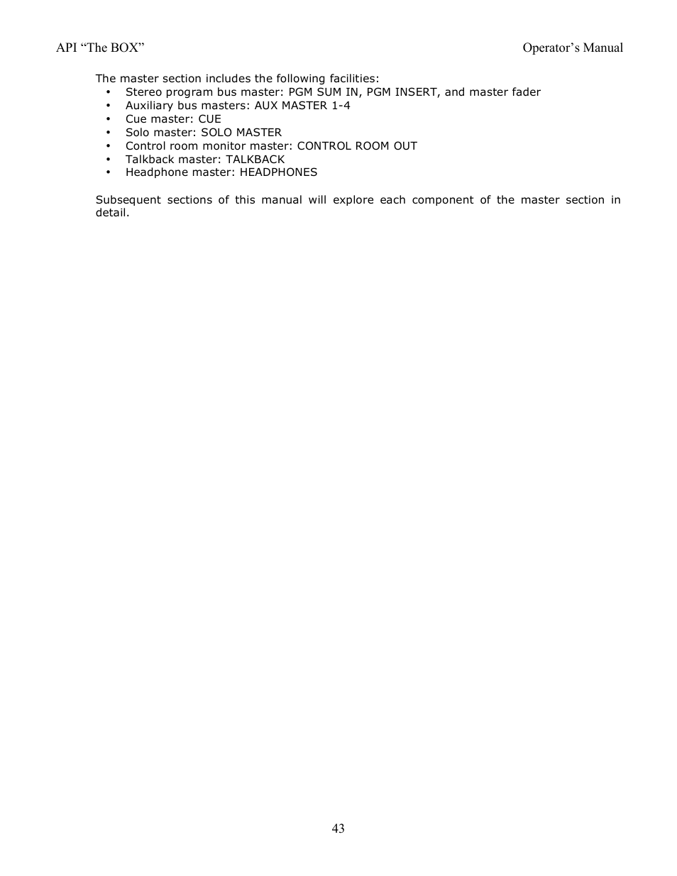 API Audio THE BOX User Manual | Page 43 / 97