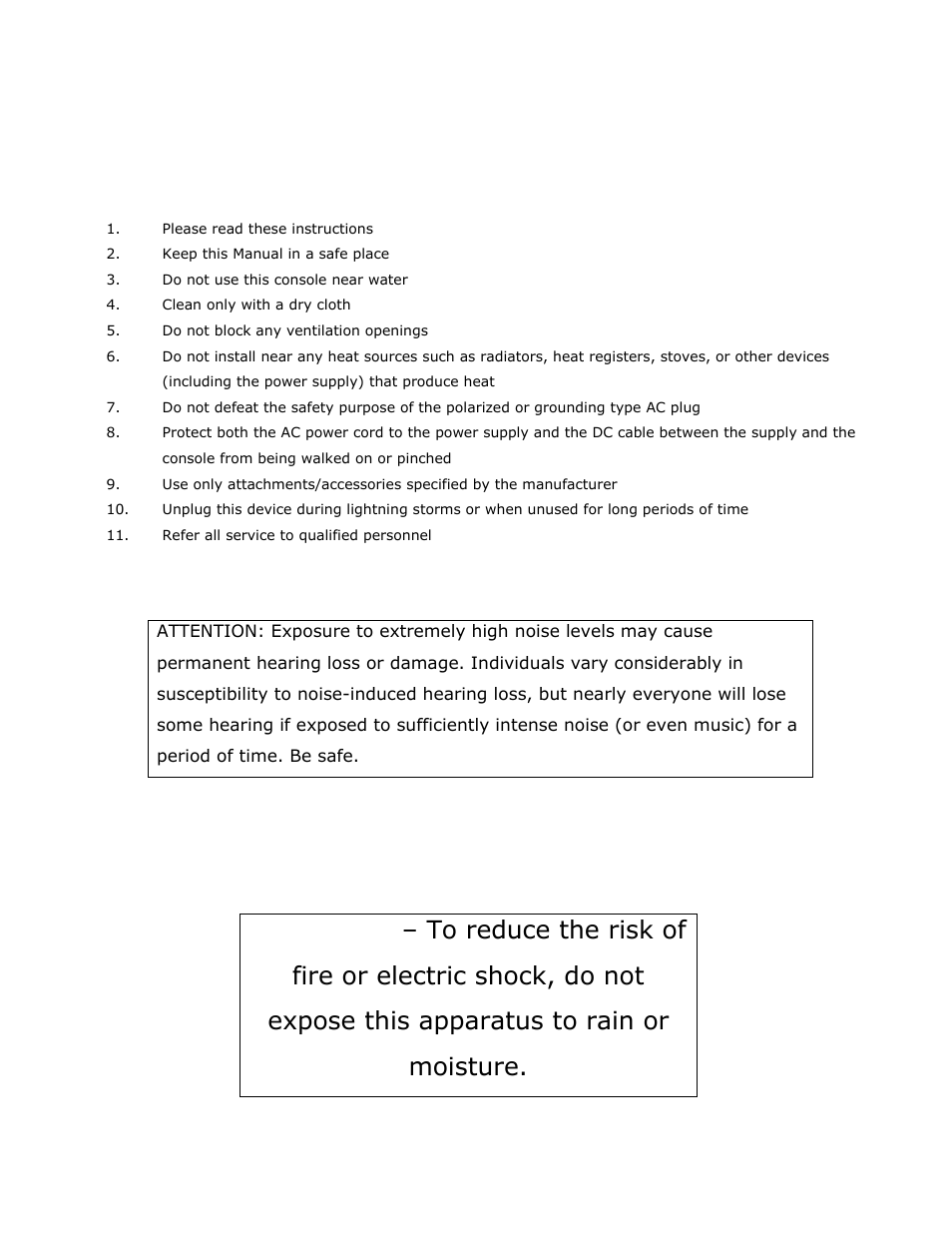 Important safety instructions | API Audio 1608 Recording Console User Manual | Page 2 / 66