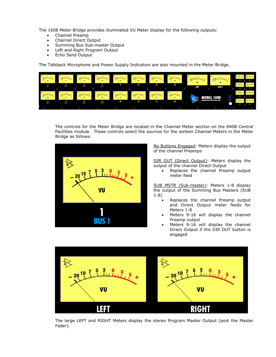 42 8.0 meter bridge | API Audio 1608 Recording Console User Manual | Page 43 / 66