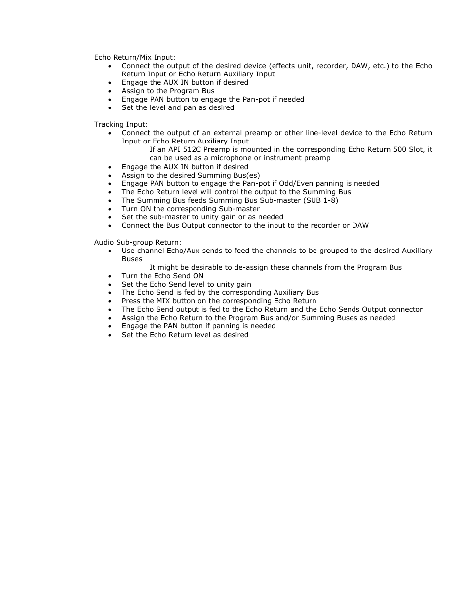 API Audio 1608 Recording Console User Manual | Page 60 / 66