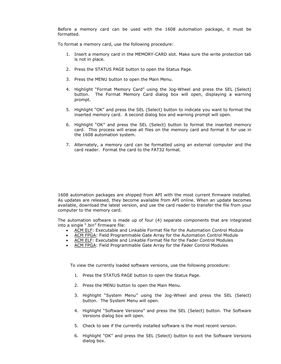 API Audio 1608 Automation User Manual | Page 128 / 138