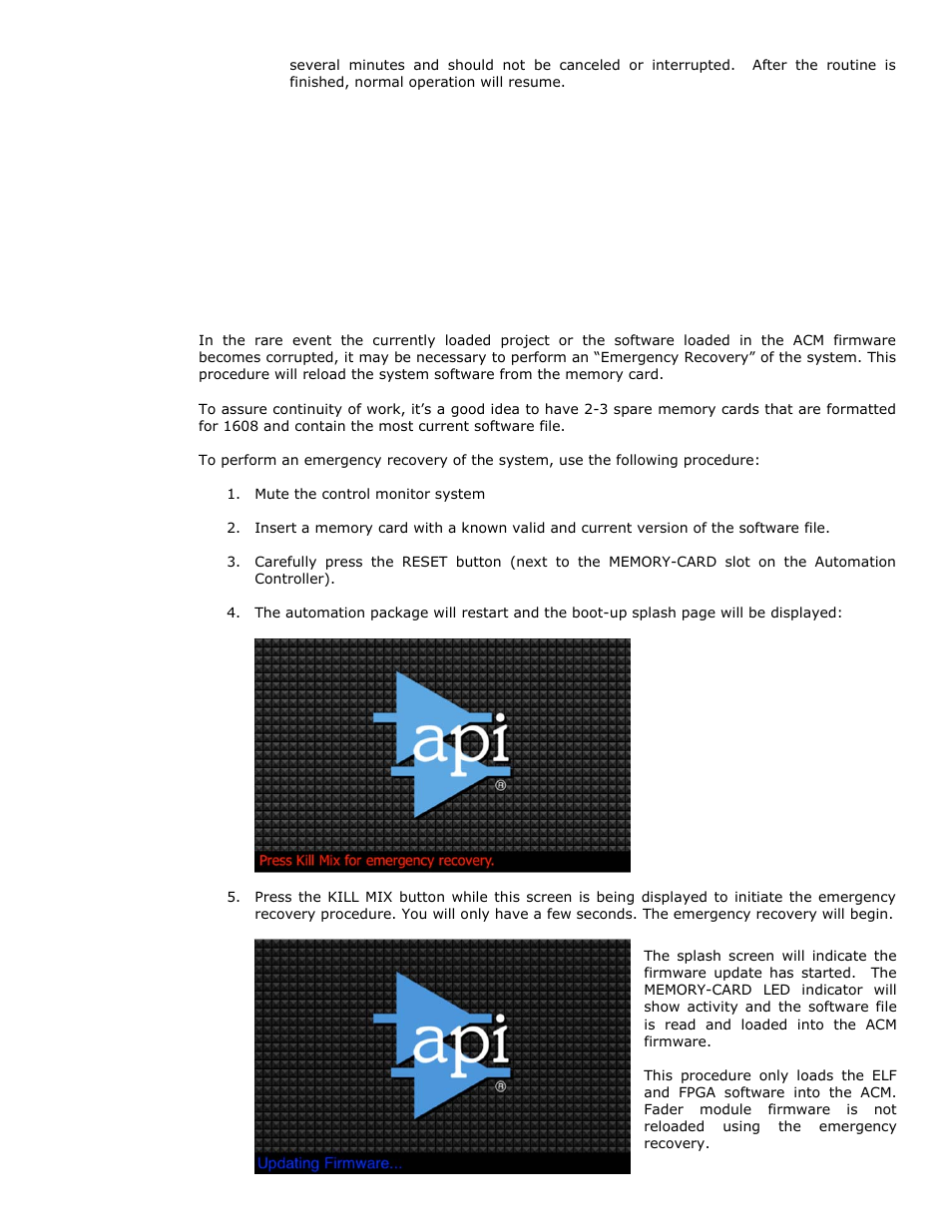 API Audio 1608 Automation User Manual | Page 133 / 138