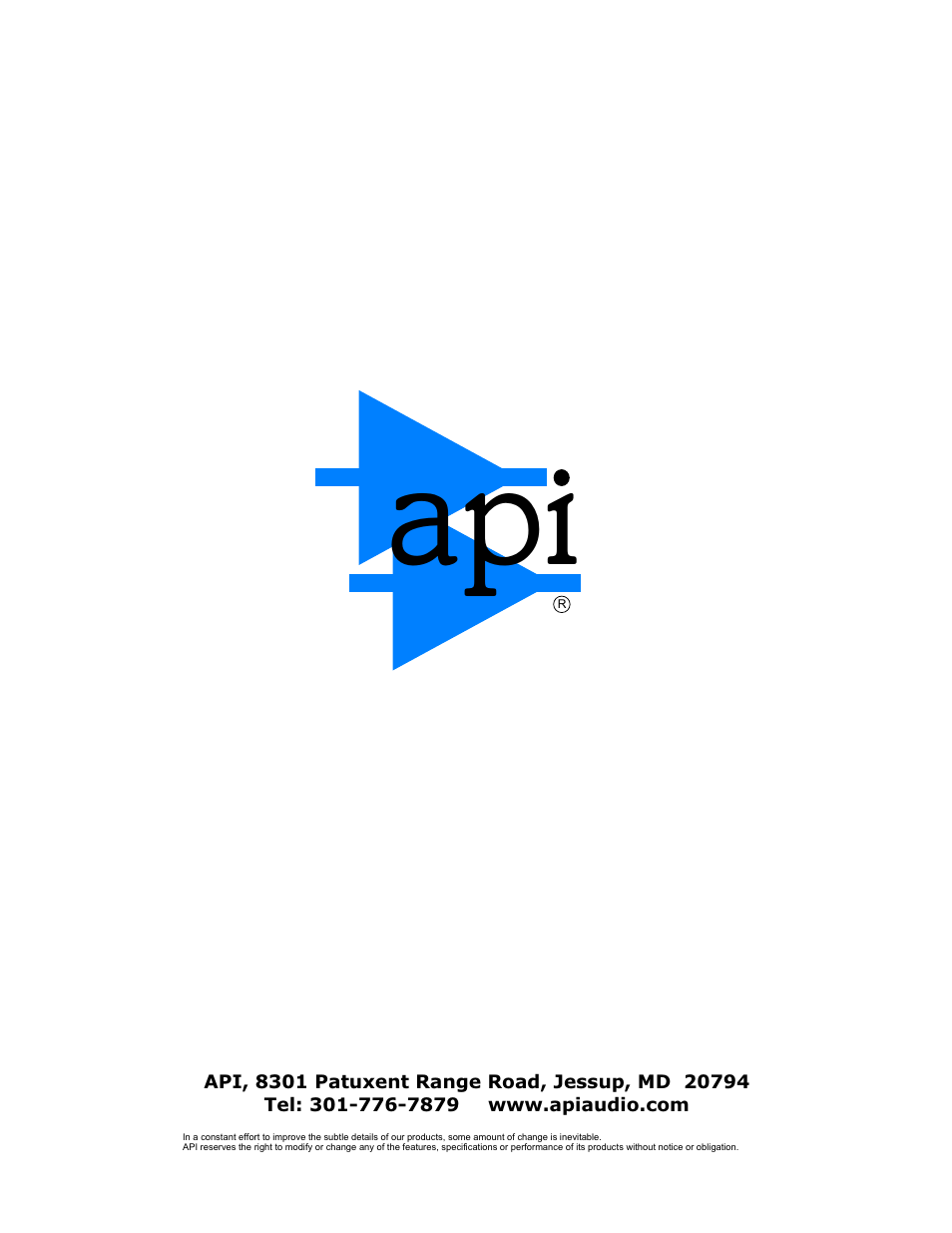 API Audio 1608 Automation User Manual | Page 138 / 138