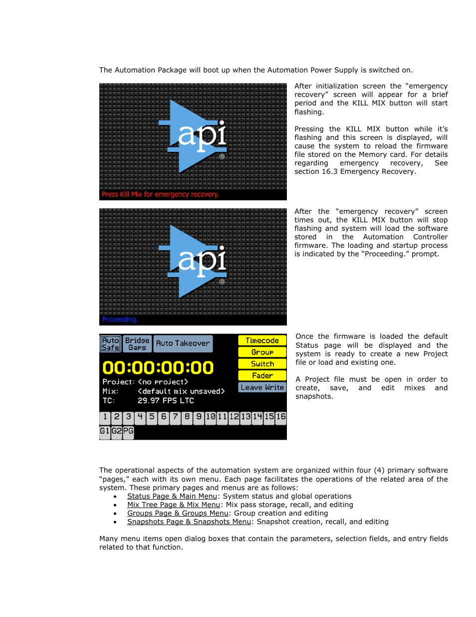 0 software overview | API Audio 1608 Automation User Manual | Page 17 / 138