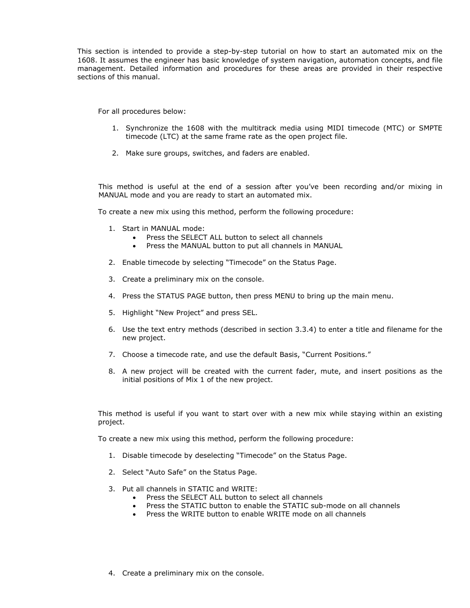 0 automation procedures | API Audio 1608 Automation User Manual | Page 71 / 138
