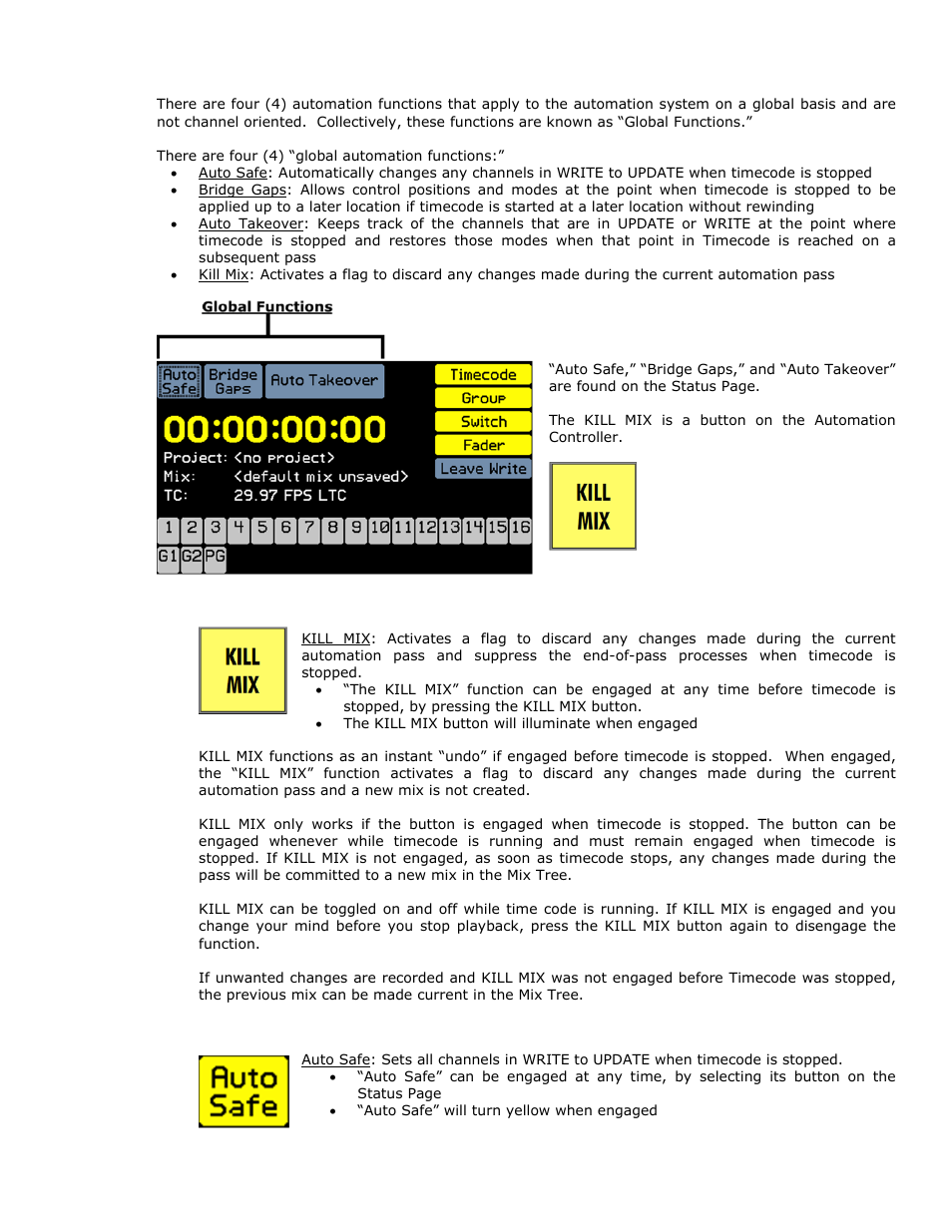 0 global functions | API Audio 1608 Automation User Manual | Page 75 / 138