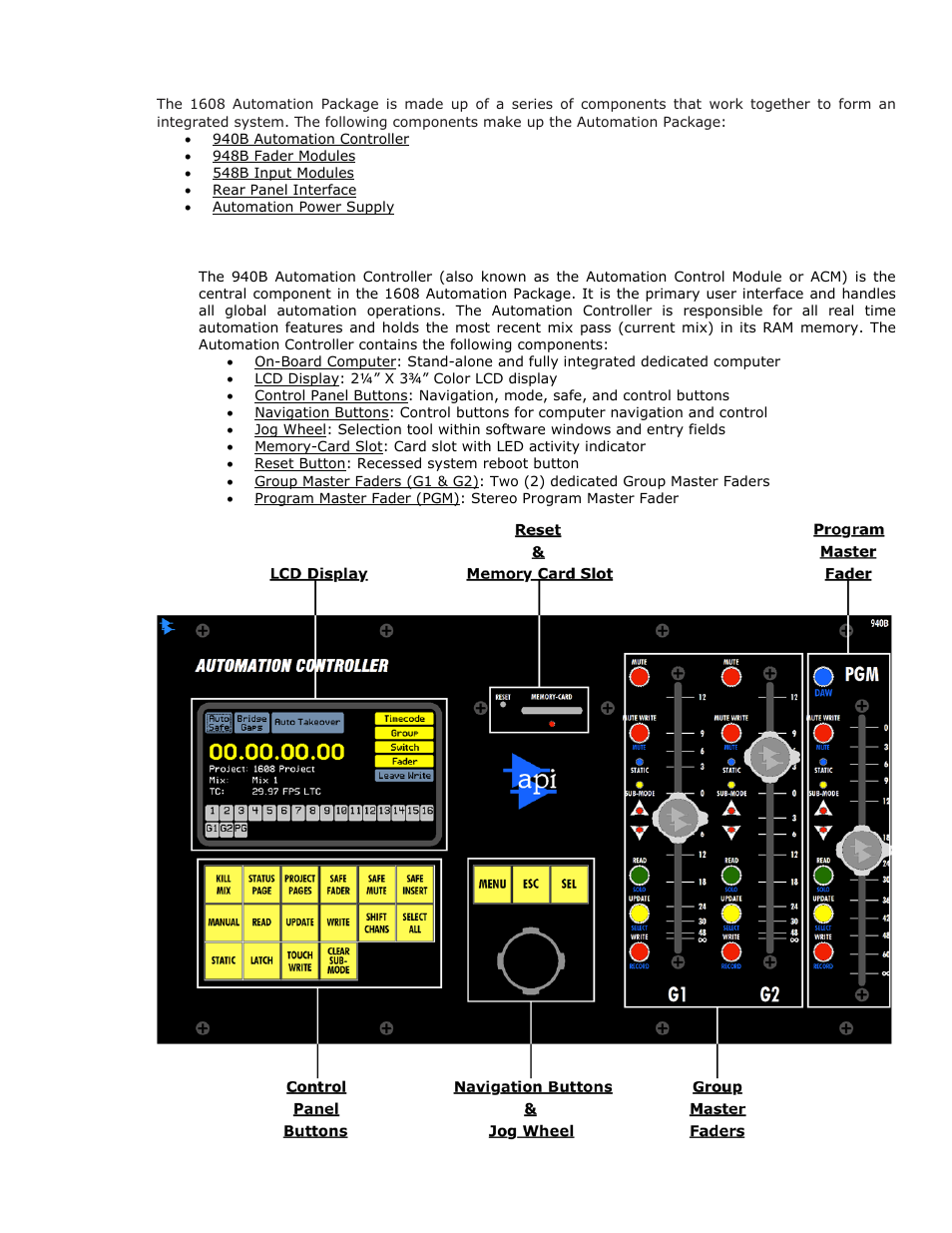 0 automation system components | API Audio 1608 Automation User Manual | Page 9 / 138