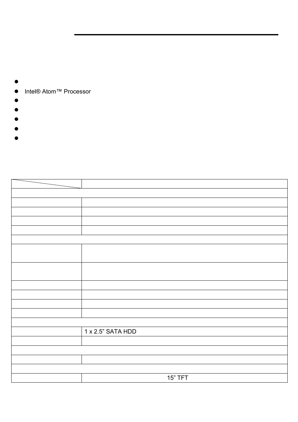 Chapter 1 getting started, 1 features, 2 specifications | Aplex Technology APC-3593P User Manual | Page 6 / 77
