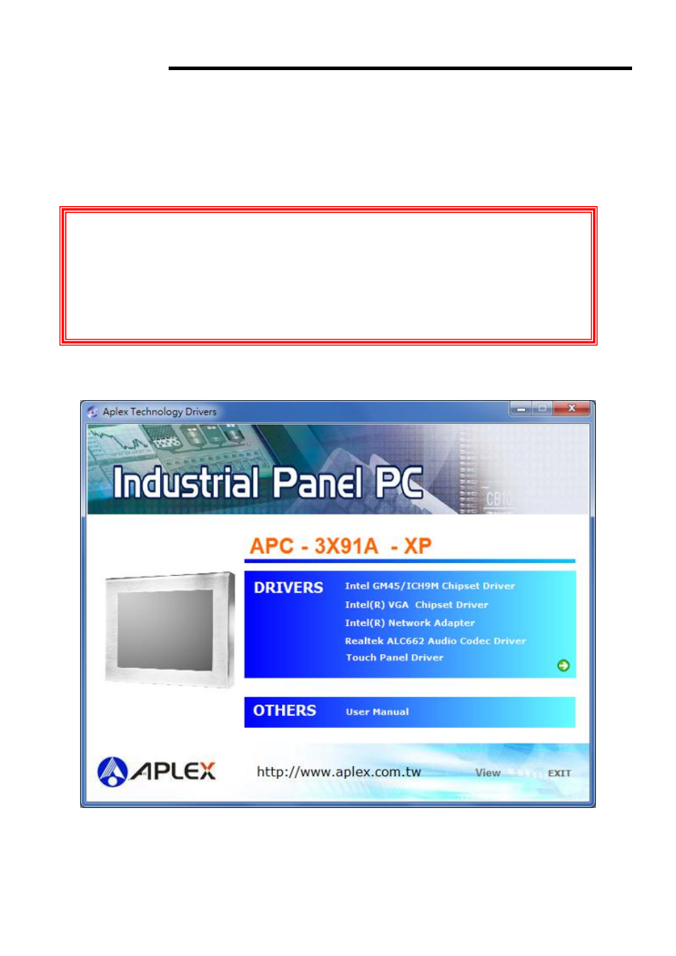 Chapter 4 installation of drivers | Aplex Technology APC-3591A User Manual | Page 50 / 77