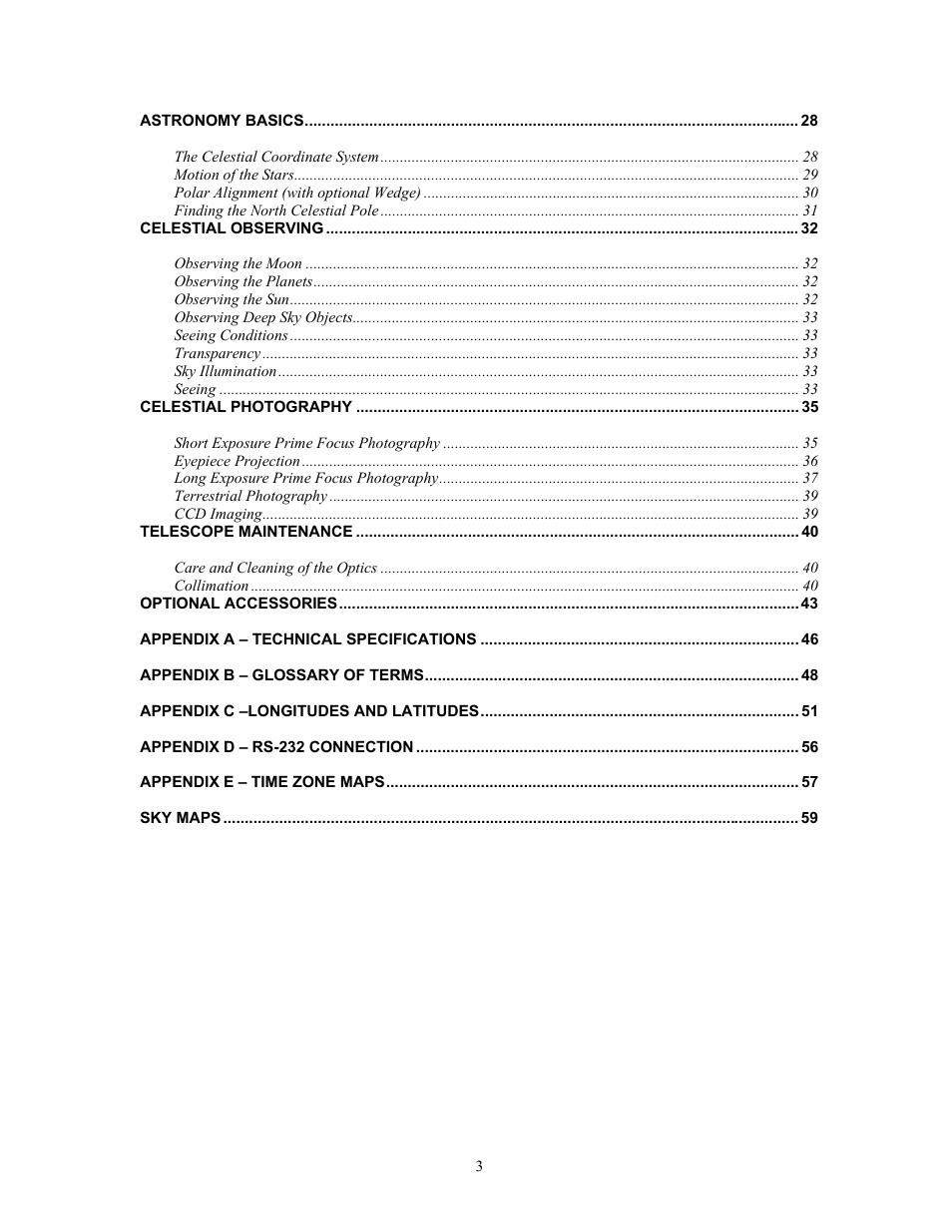 Celestron NexStar 8i User Manual | Page 3 / 65