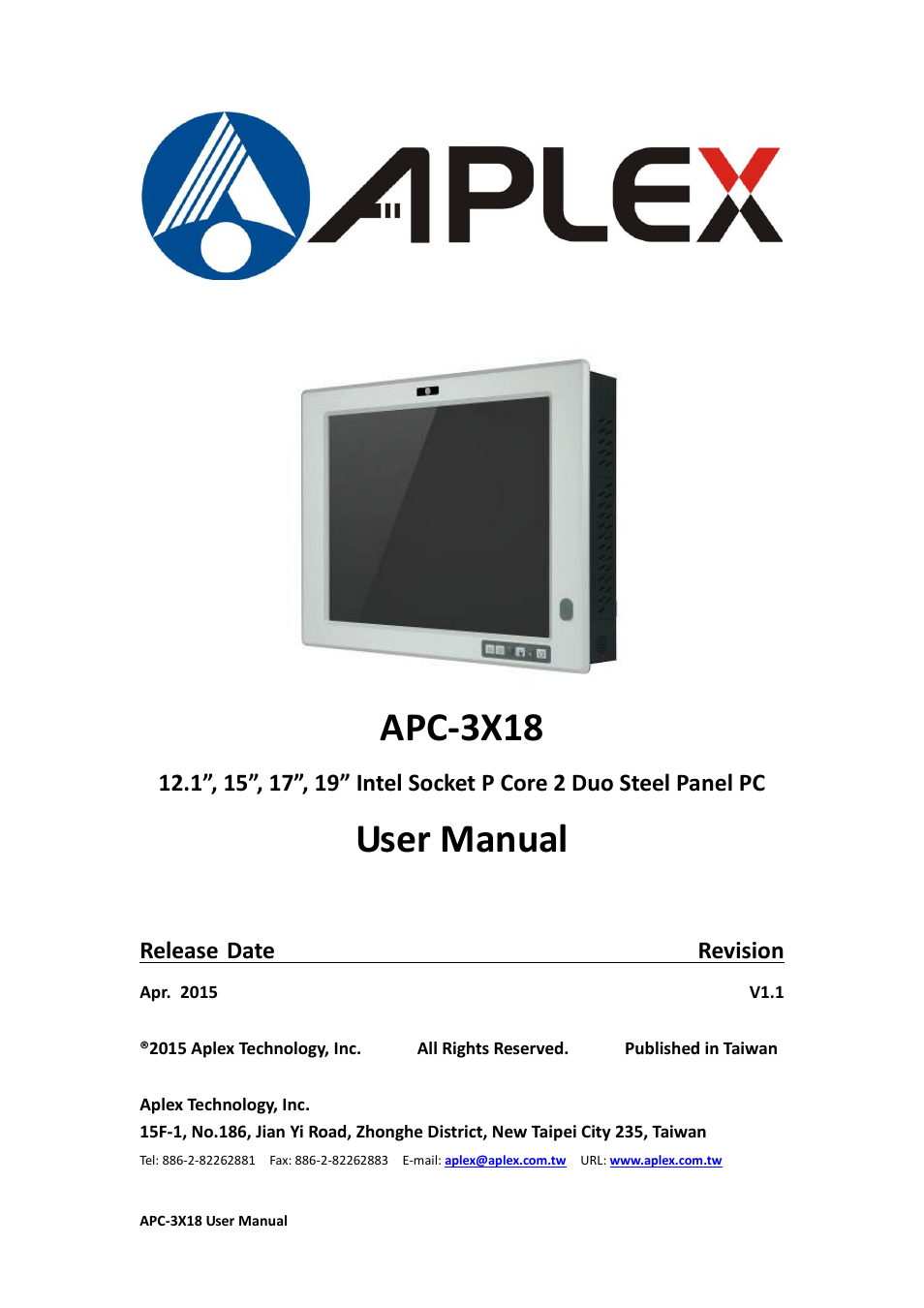 Aplex Technology APC-3218 User Manual | 102 pages