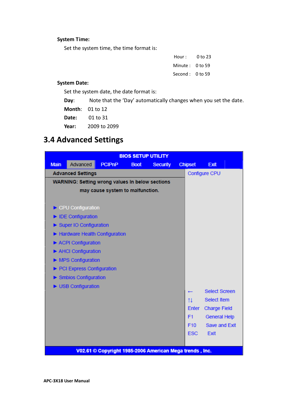 4 advanced settings | Aplex Technology APC-3218 User Manual | Page 48 / 102