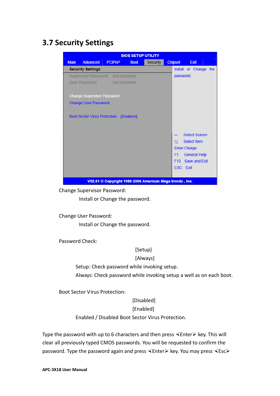 7 security settings | Aplex Technology APC-3218 User Manual | Page 61 / 102