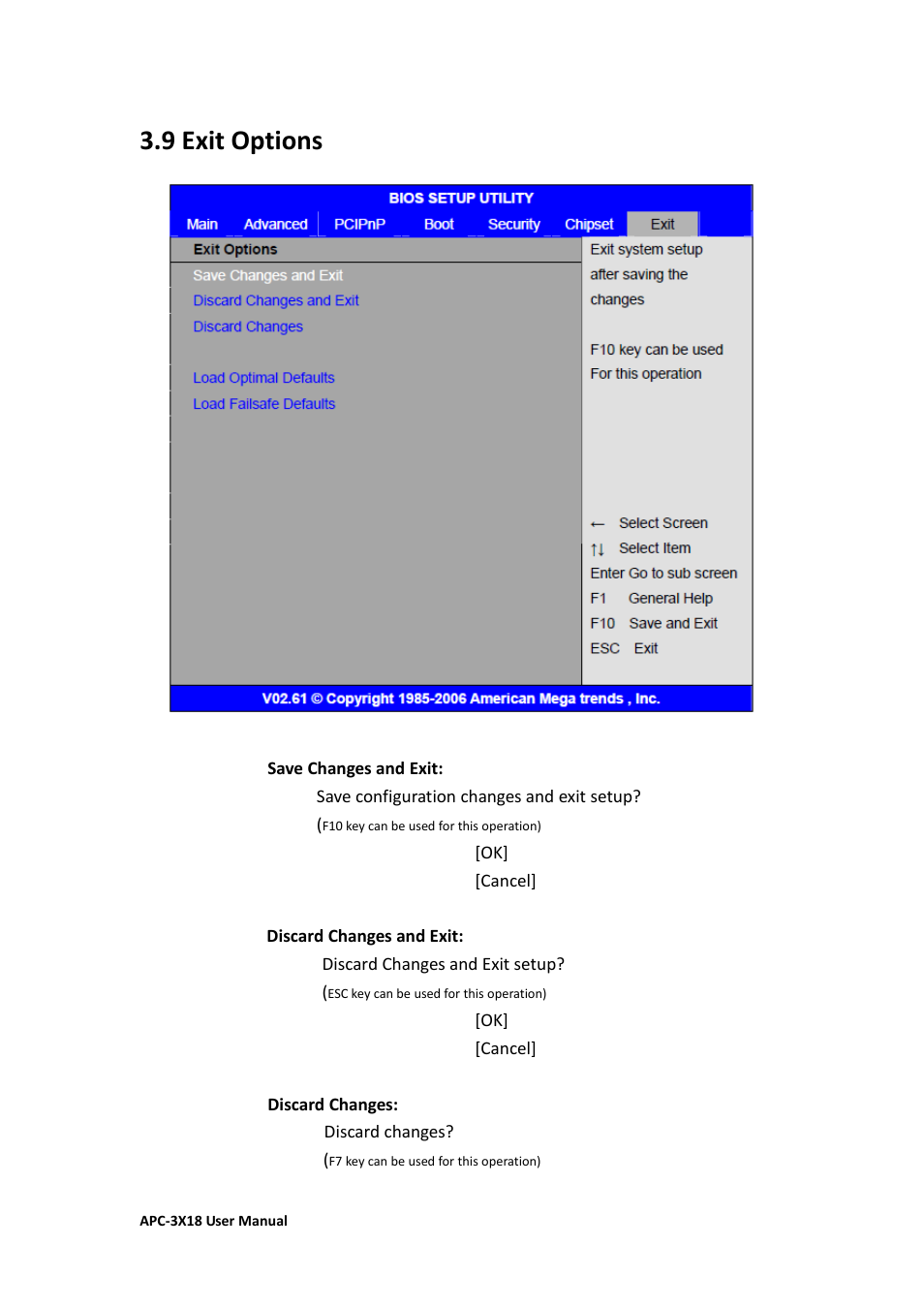 9 exit options | Aplex Technology APC-3218 User Manual | Page 69 / 102