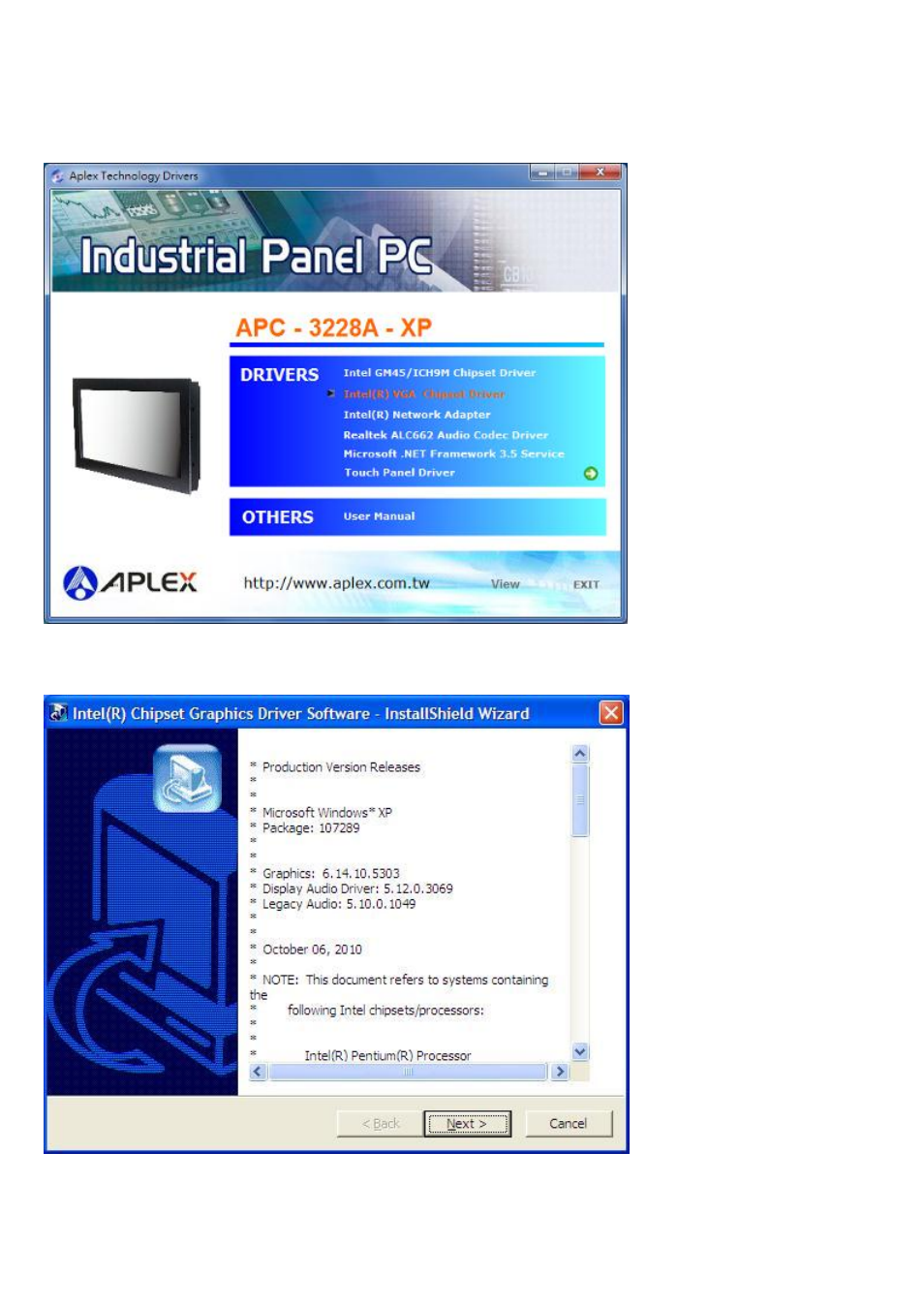 2 intel graphics media accelerator driver | Aplex Technology APC-3228A User Manual | Page 69 / 96