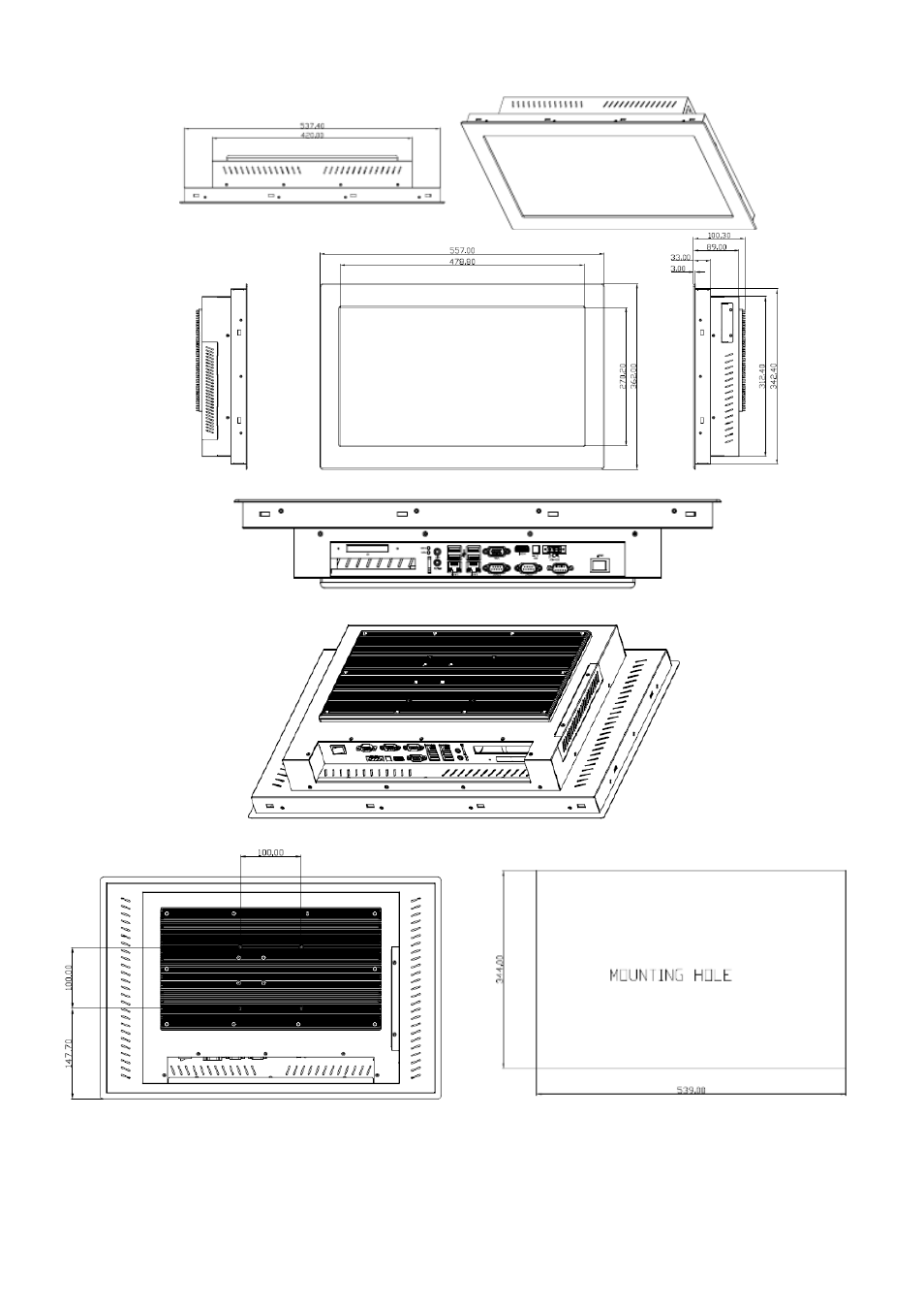 2 dimensions | Aplex Technology APC-3228A User Manual | Page 7 / 96