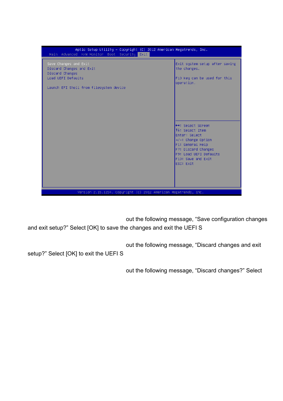 7 exit screen | Aplex Technology APC-3229A User Manual | Page 52 / 88