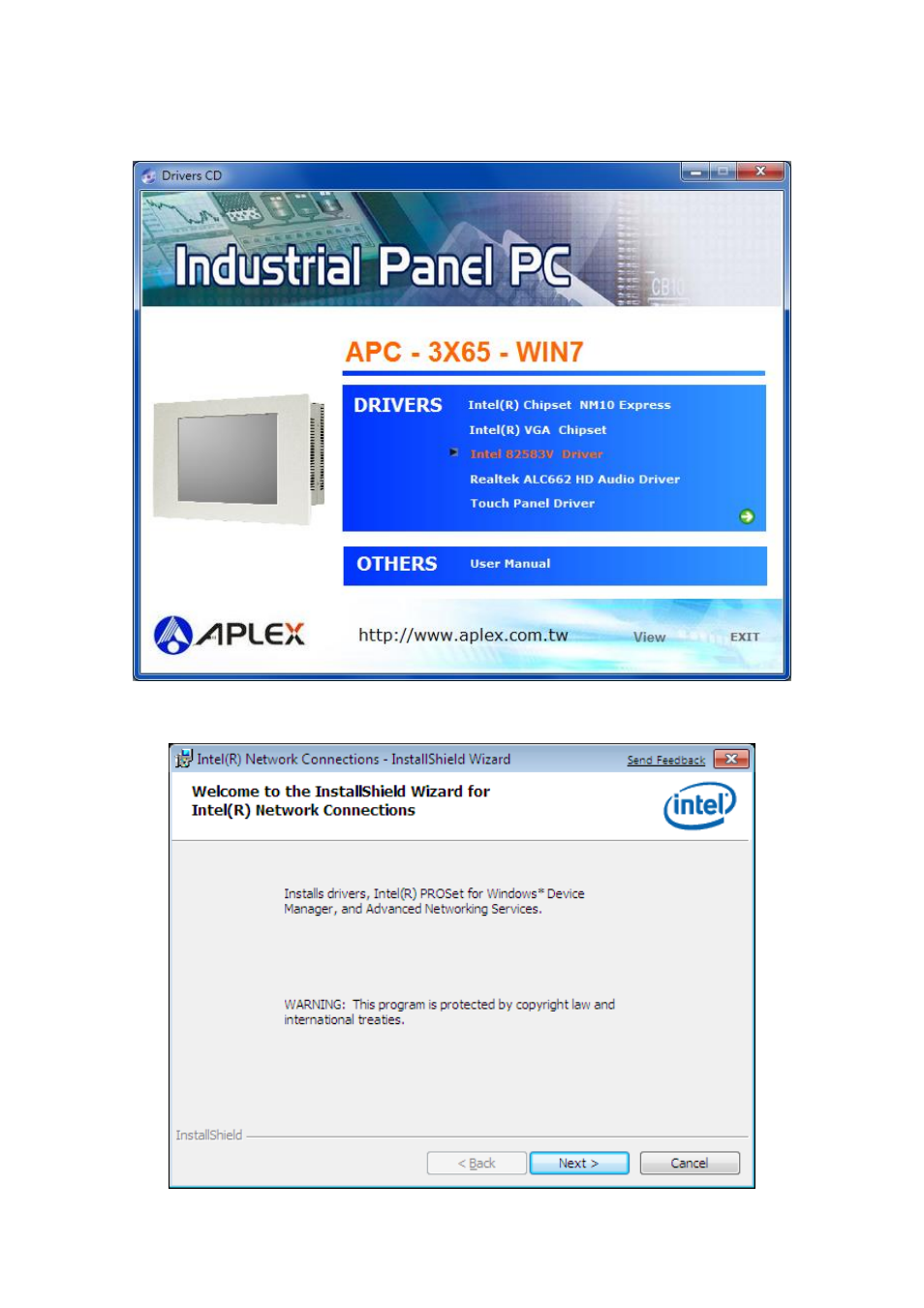 3 intel(r) network adapter driver | Aplex Technology APC-3265 User Manual | Page 59 / 80
