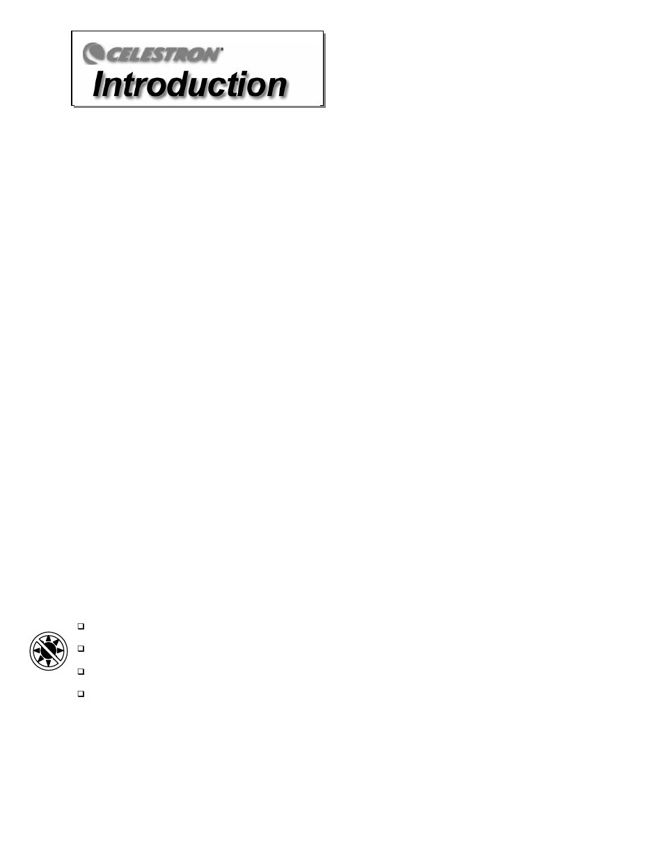 Warning | Celestron CPC Series User Manual | Page 4 / 68