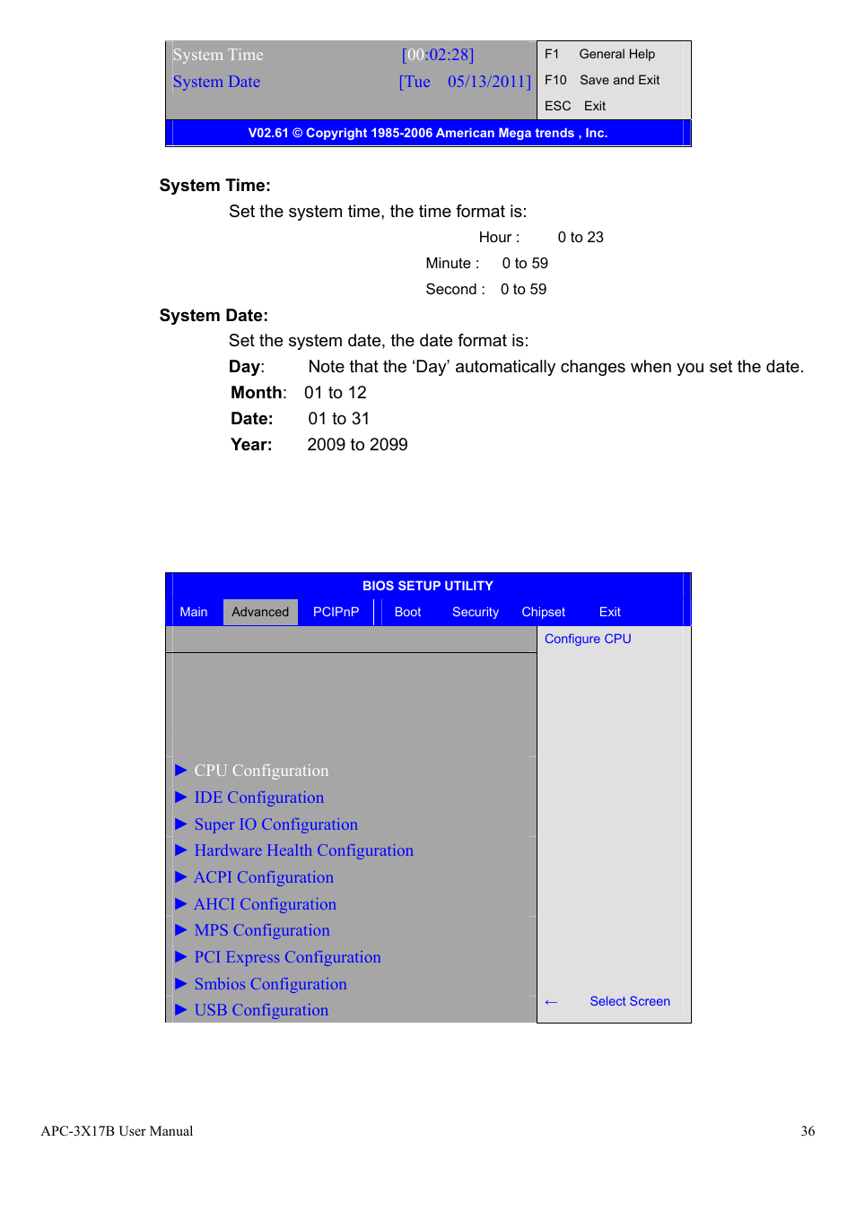 4 advanced settings | Aplex Technology APC-3517B User Manual | Page 36 / 91