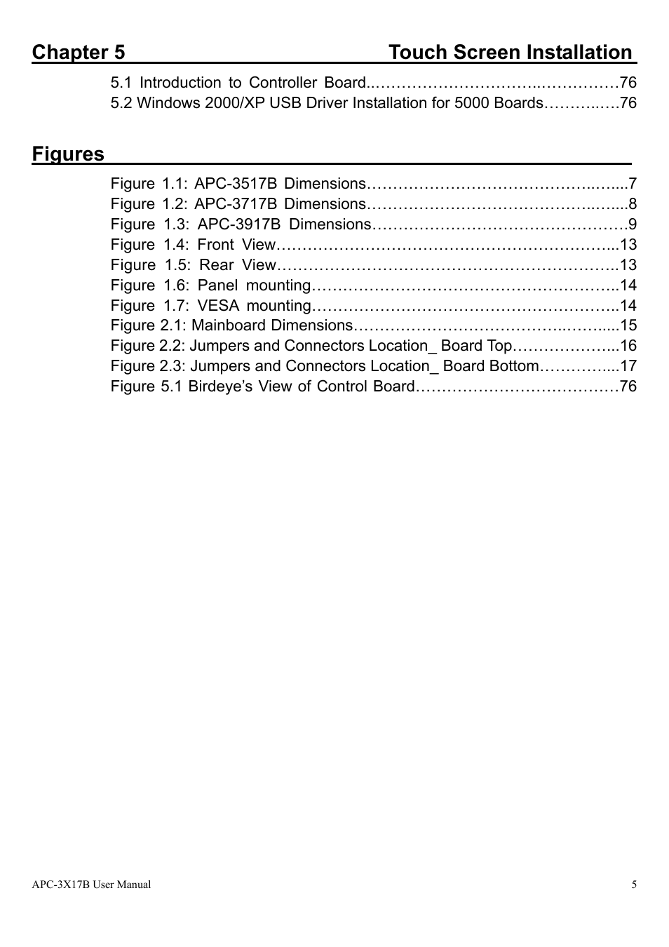 Aplex Technology APC-3517B User Manual | Page 5 / 91