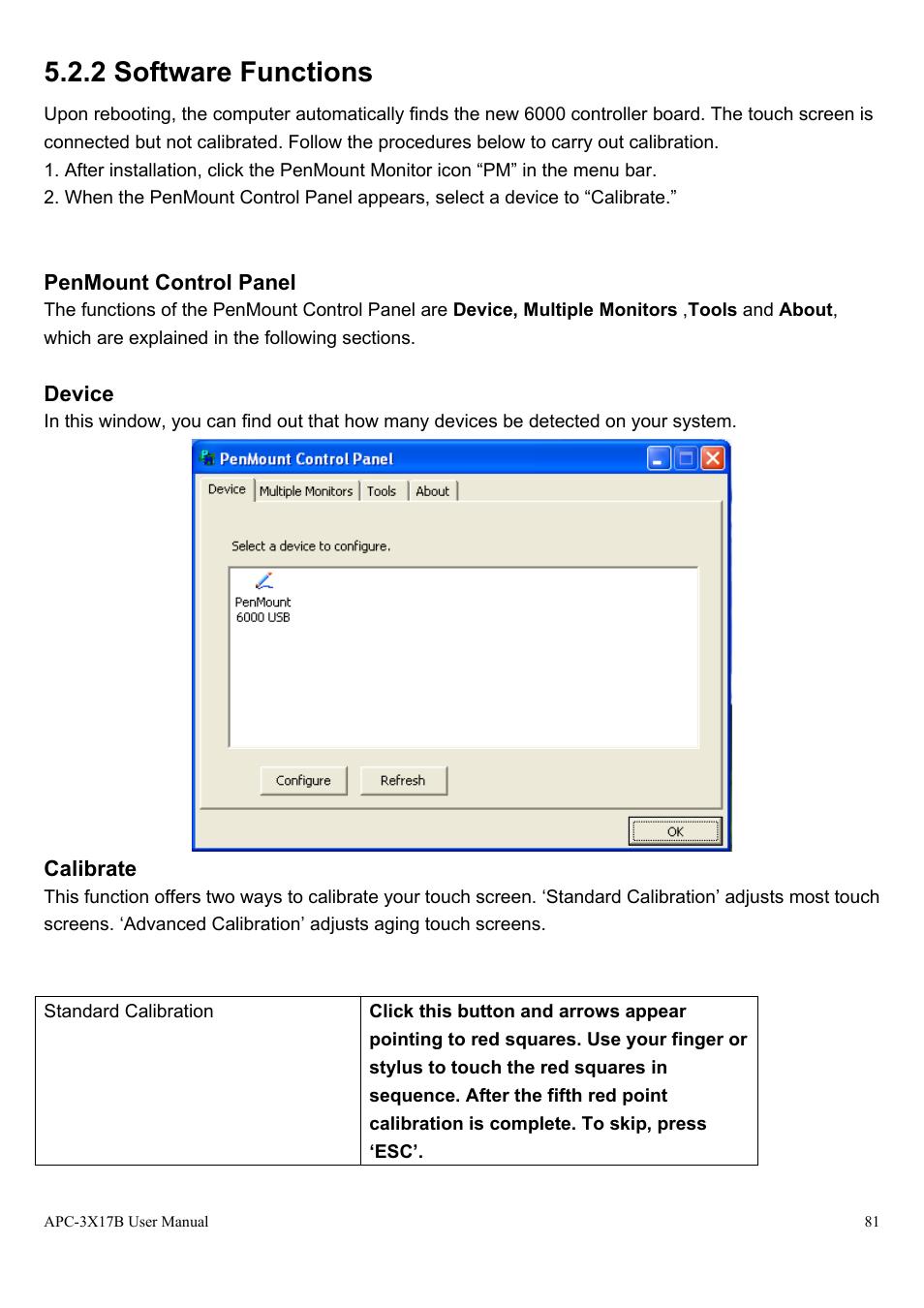 2 software functions | Aplex Technology APC-3517B User Manual | Page 81 / 91