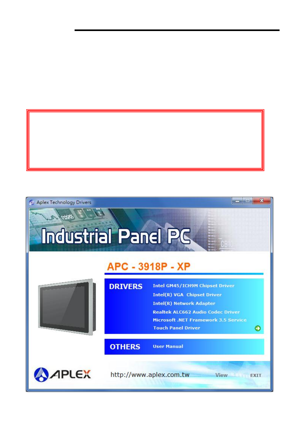 Chapter 4 installation of drivers | Aplex Technology APC-3918P User Manual | Page 59 / 87