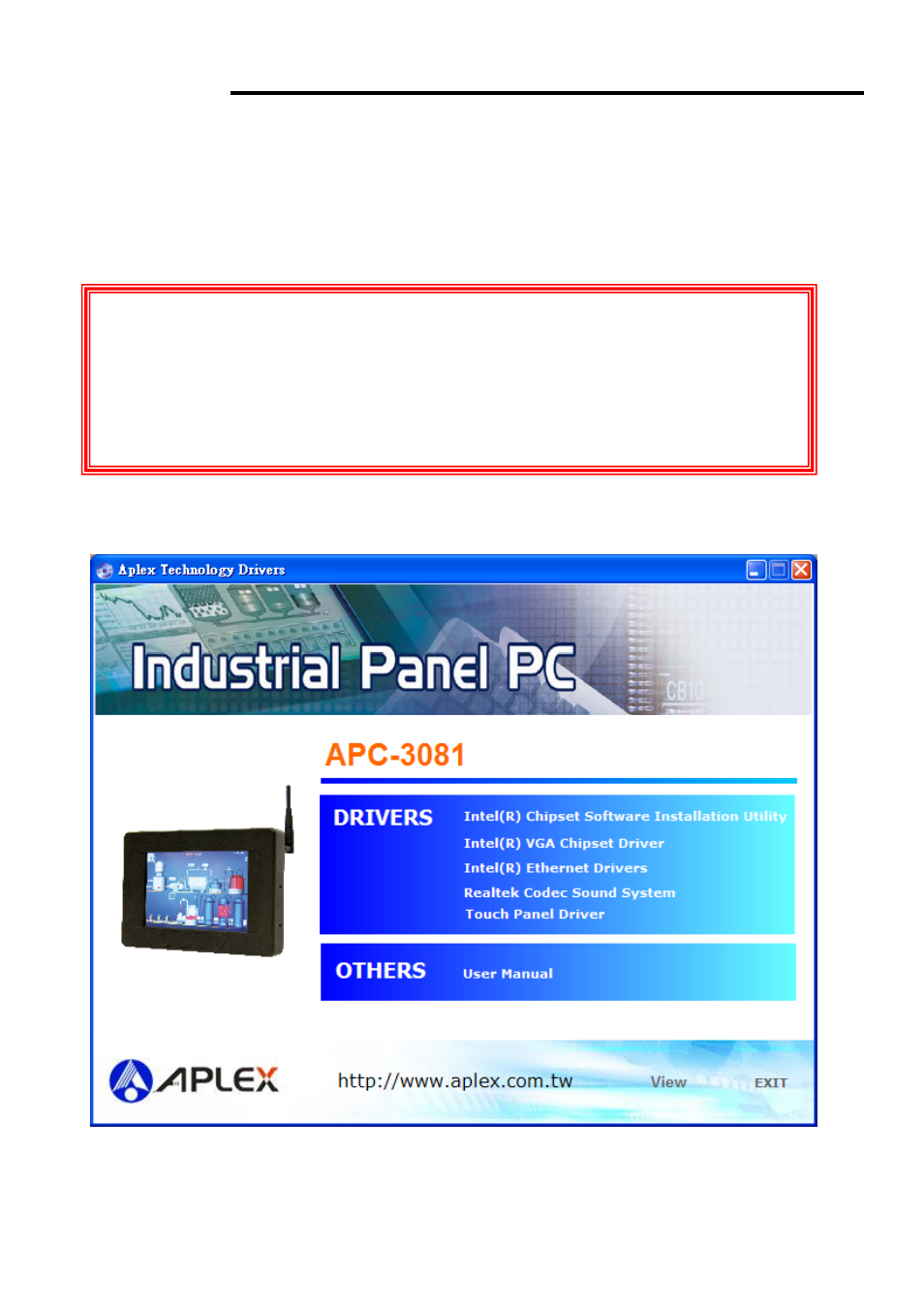 Chapter 4 installation of drivers | Aplex Technology APC-3081 User Manual | Page 30 / 58
