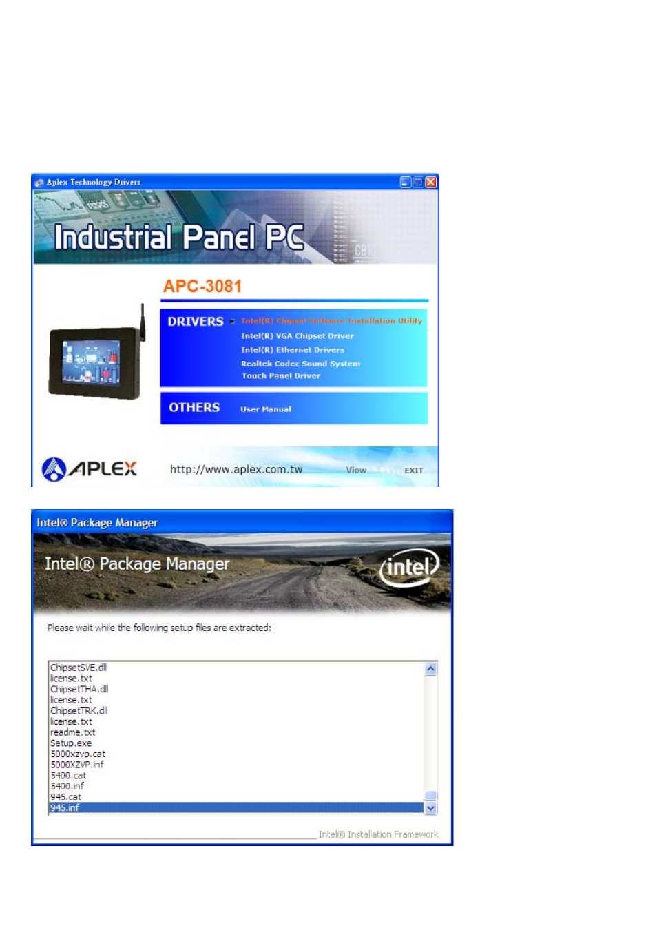1 intel chipset software installation | Aplex Technology APC-3081 User Manual | Page 31 / 58