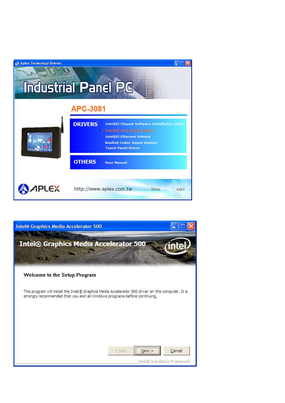 2 vga driver installation | Aplex Technology APC-3081 User Manual | Page 35 / 58