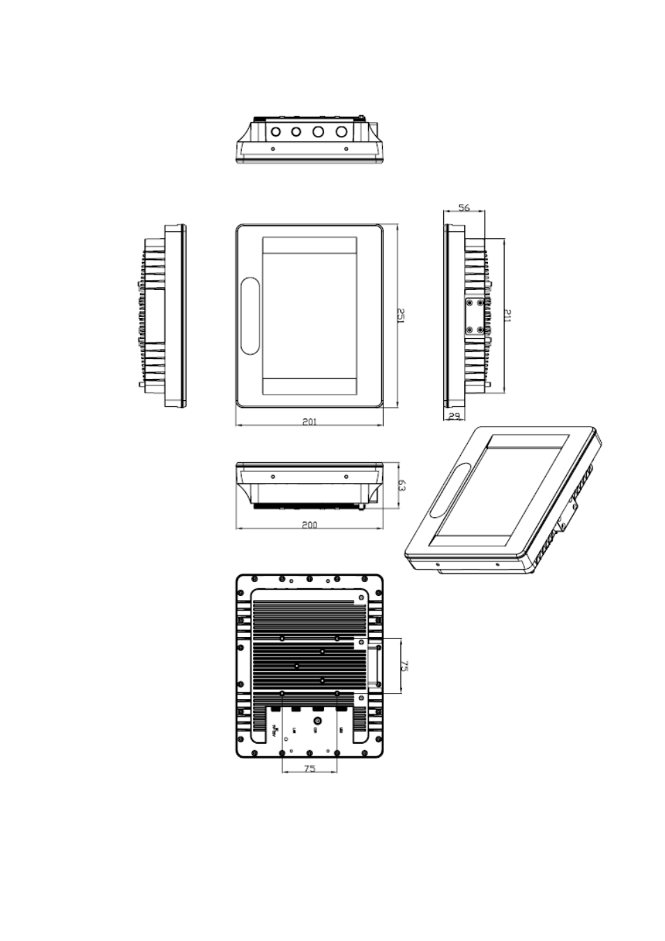 3 dimensions | Aplex Technology APC-3081 User Manual | Page 6 / 58