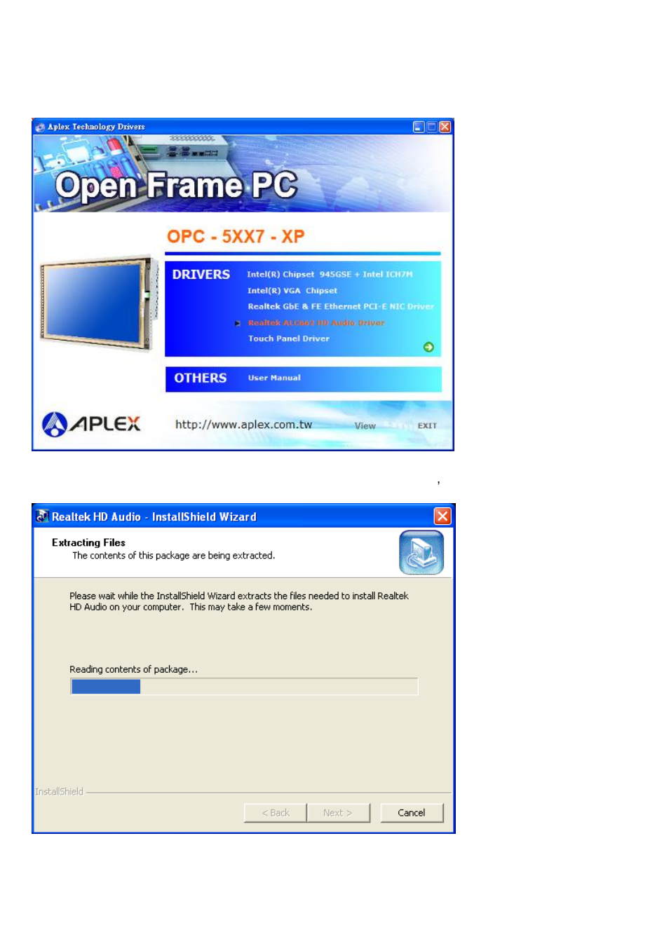 4 realtek hd driver installation | Aplex Technology OPC-5127 User Manual | Page 73 / 91
