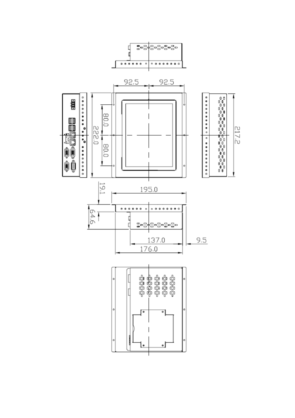 3 dimensions | Aplex Technology OPC-5127 User Manual | Page 8 / 91